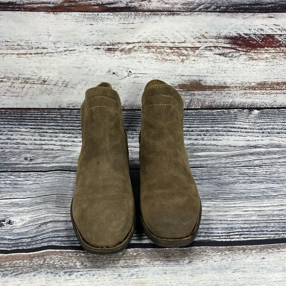 Born Malta II Brown Suede Ankle Boots Women’s Size 8.5